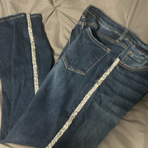 Risen Dark wash embellished rcp5434 rhinestone darkwash 11/30 midrise - Picture 9 of 9